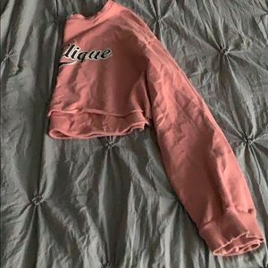 H&M long sleeve cropped shirt